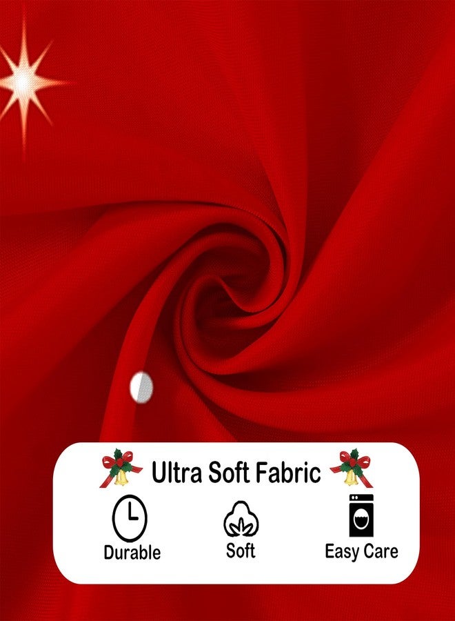 COSEVIER Christmas Shower Curtains for Bathroom, Red Christmas Snowflakes Shower Curtain, Xmas Funny Glitter Sparkle Winter Holiday Fabric Bath Curtain Décor, 72x72 Inch - Image 4