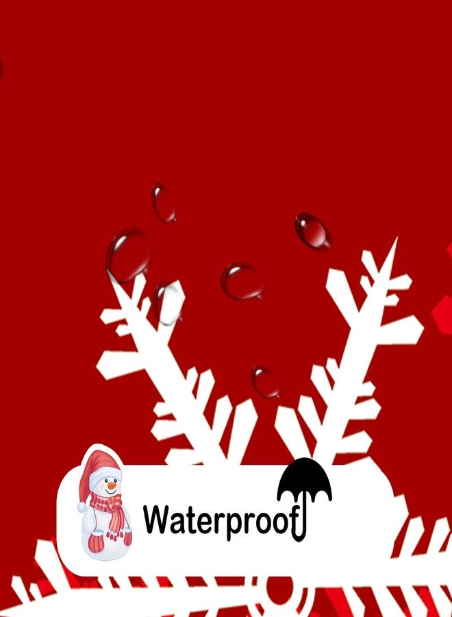 COSEVIER Christmas Shower Curtains for Bathroom, Red Christmas Snowflakes Shower Curtain, Xmas Funny Glitter Sparkle Winter Holiday Fabric Bath Curtain Décor, 72x72 Inch - Image 5