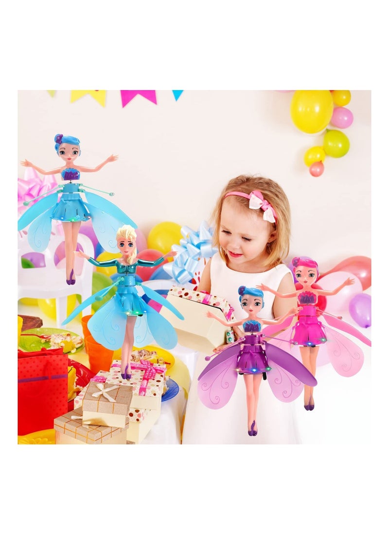 Generic - Magic Flying Fairy Princess Doll with Remote Control, Flying Fairy Doll Toys for Girls, Sky Dancers Flying Pixie Dolls Induction Control Toy, Mini Drone Toys for Kids (4 Pack) - Image 1