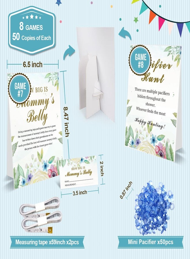 OLOUTAB Baby Shower Games Set-8 Games,Fun and Easy to Play,Includes Baby Shower Bingo,Price is Right,Guess Who Mommy or Daddy,Word Scramble,Prediction and Advice,How Big is Mommys Belly,Pacifier Hunt - Image 3