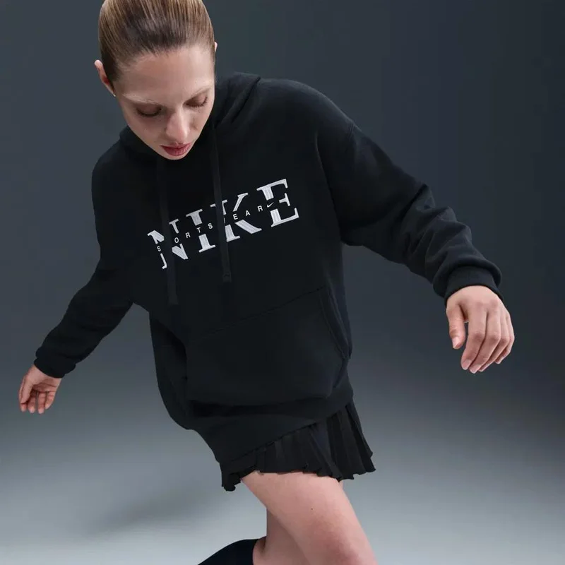 Nike Phoenix Fleece Graphic Logo Pullover Hoodie