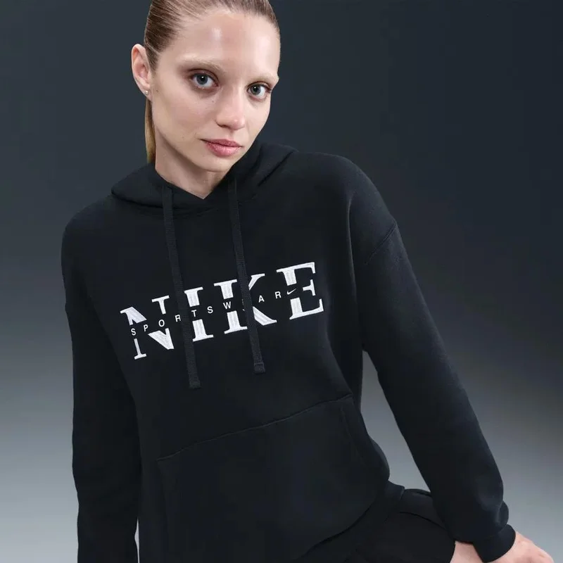 Nike Phoenix Fleece Graphic Logo Pullover Hoodie