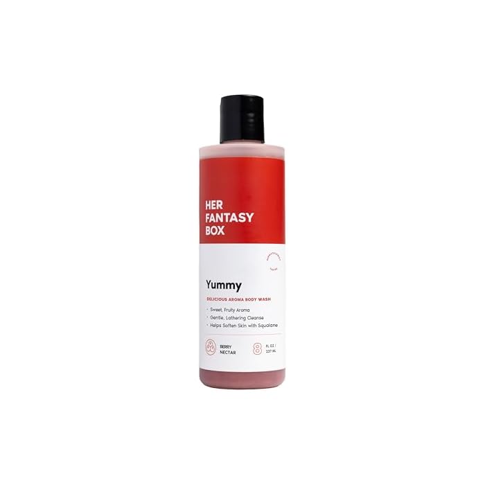Her Fantasy Box Yummy | Body Wash - Indulgent, Luxurious Body Wash for Deep Cleansing, Moisturizing, and Nourishing Skin - Refreshing Scent for All Skin Types - 8 oz