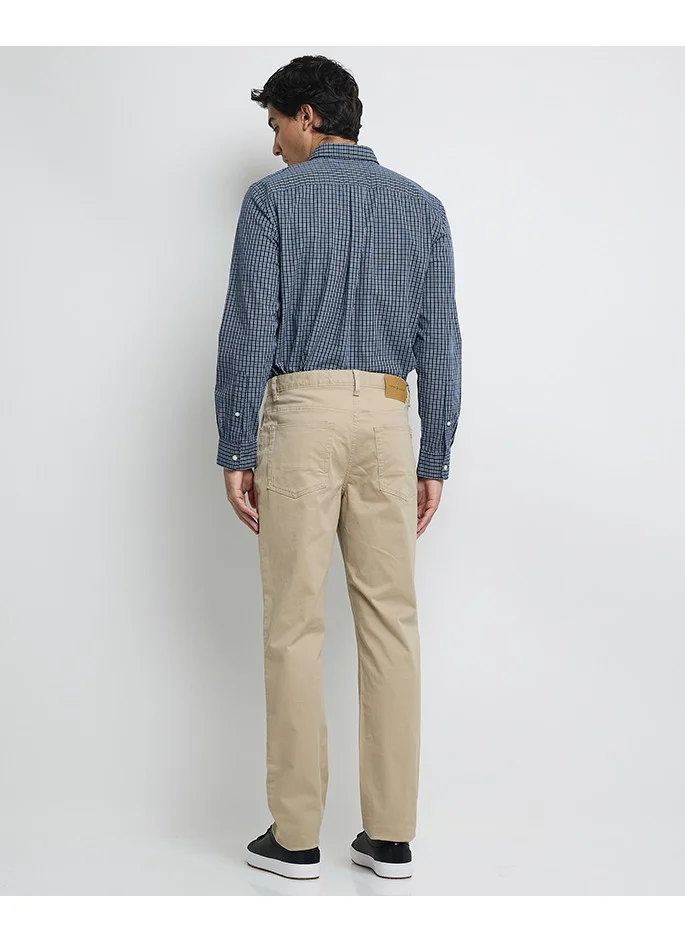 Tommy Hilfiger Batique Khaki Denton Five-Pocket Straight Leg Twill Chinos for Men | Best Price UAE