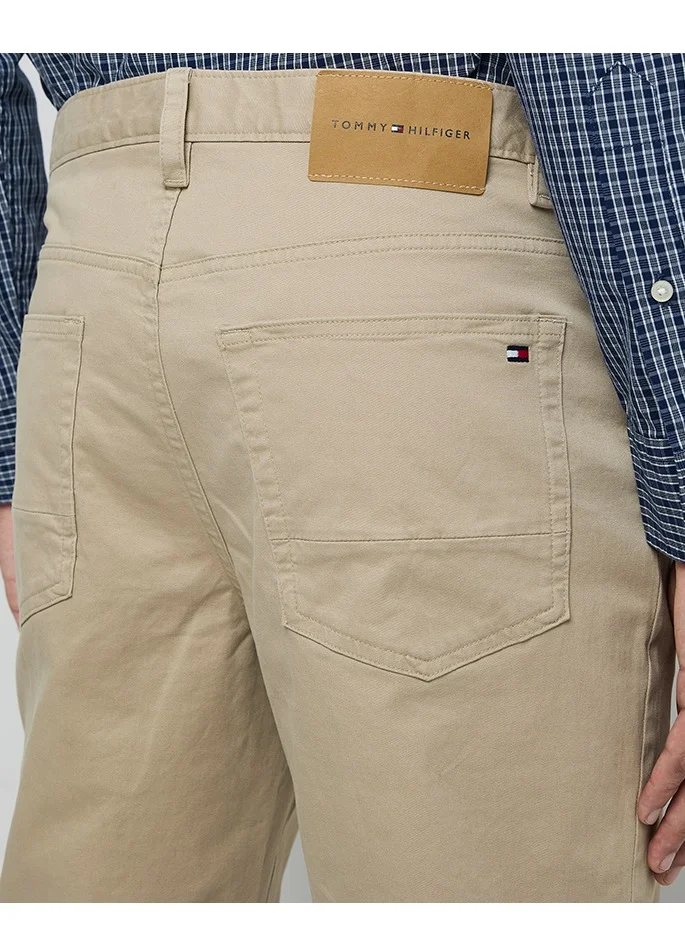 Tommy Hilfiger Batique Khaki Denton Five-Pocket Straight Leg Twill Chinos for Men | Best Price UAE