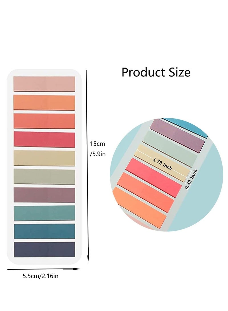 1200Pcs Sticky Tabs, Transparent Sticky Notes Flags Pastel Book Tabs Writable Annotation Tabs Morandi Page Markers Clear Index Tabs Translucent Index Stickers for Books Office Supplies