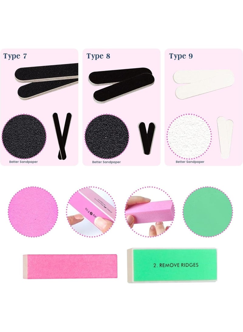 HOOJO® Professional Nail File & Buffer Set – (11 pcs) Washable Nail Filer Kit for Natural Nails – Manicure & Pedicure Block Kit for Shaping, Sanding, Smoothing & Polishing - Image 4