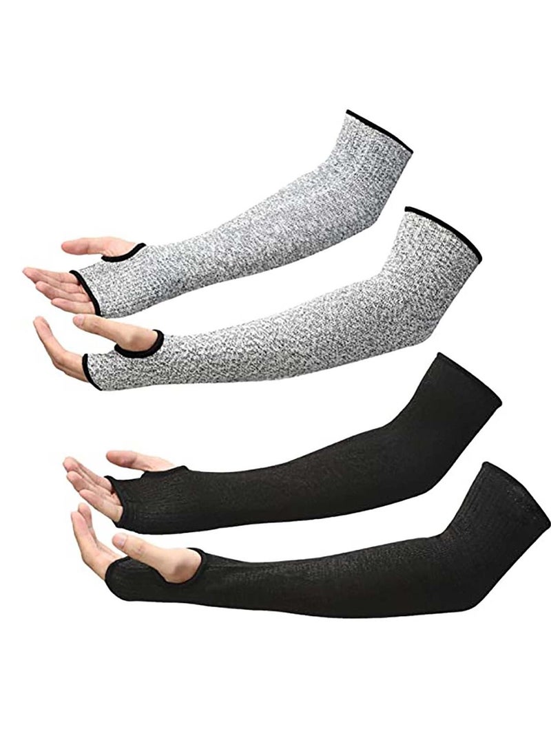 Y&D Arm Protection Sleeves, Gardening Cut Resistant Sleeves Level 5 Protection, Slash Anti Abrasion Safety Guards with Thumb Hole for Men Women 2 Pairs - Image 1