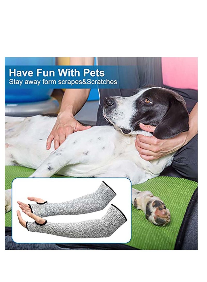 Y&D Arm Protection Sleeves, Gardening Cut Resistant Sleeves Level 5 Protection, Slash Anti Abrasion Safety Guards with Thumb Hole for Men Women 2 Pairs - Image 4