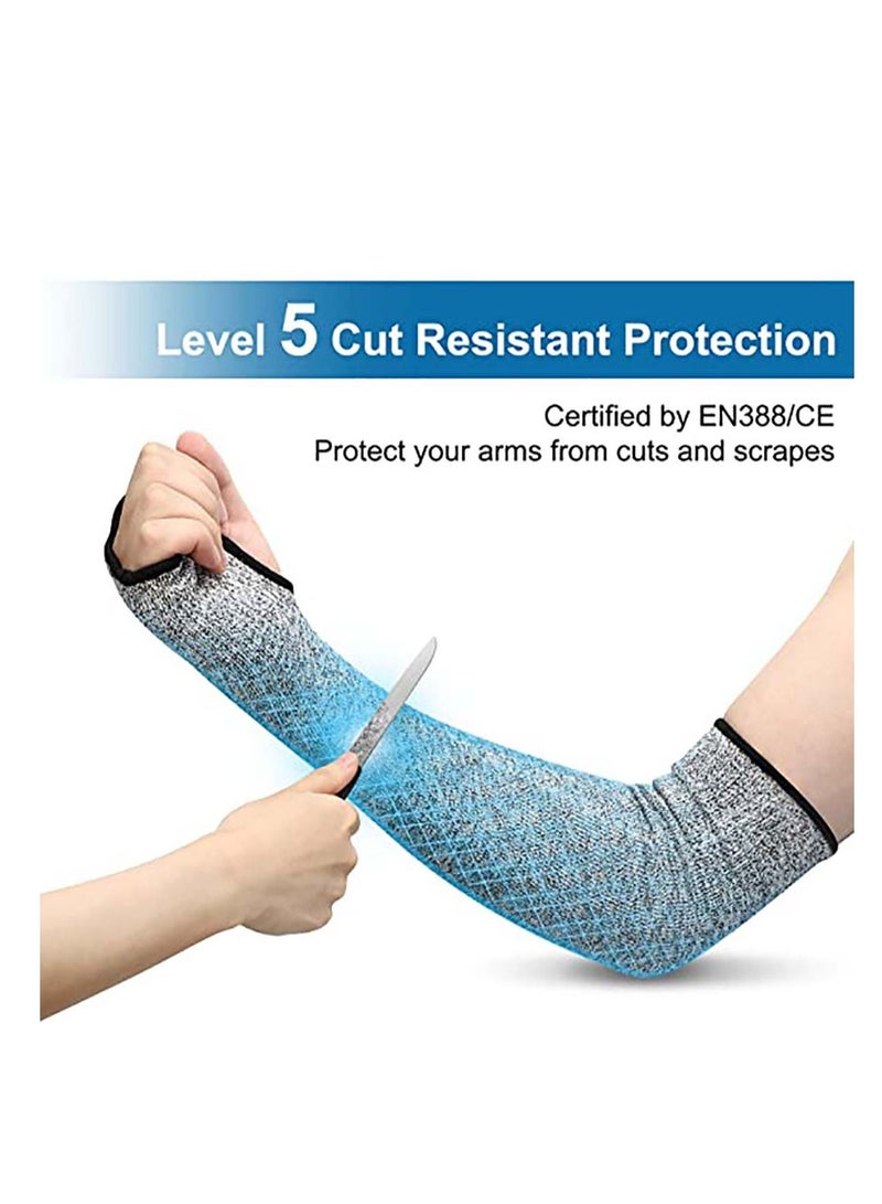 Y&D Arm Protection Sleeves, Gardening Cut Resistant Sleeves Level 5 Protection, Slash Anti Abrasion Safety Guards with Thumb Hole for Men Women 2 Pairs - Image 2