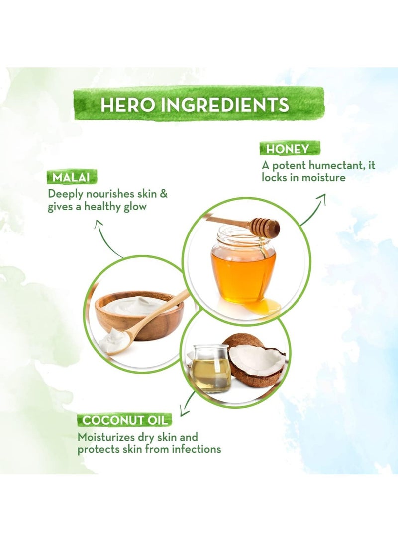 Mama Earth Honey Malai Face Wash with Honey & Malai For Nourishing Glow 100 ml | For all skin types, Best Suits Dry Skin, Combination Skin, Non Drying Gentle Cleanser, No Parabens, No Sulphates - Image 2