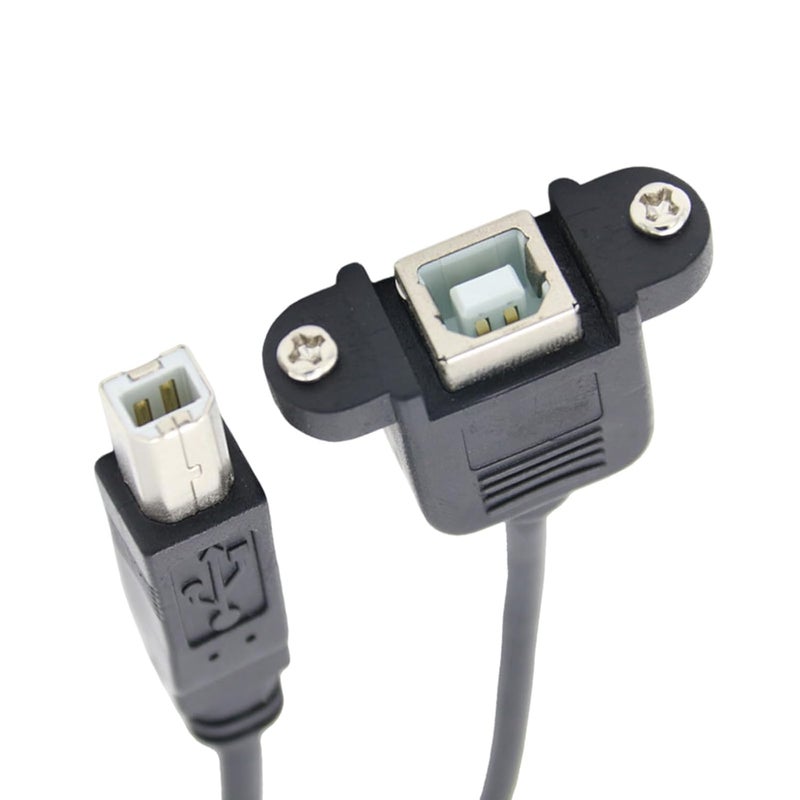 USB2.0 Type B Male to Type B Female Cable Printer Extension for Highly Speed Data Transfer with Panel Mount Design Speed Data Transfer - Image 4