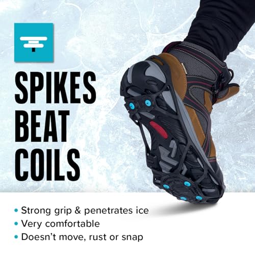 Due North Everyday G3 Ice Cleats for Shoes & Boots - Traction Spikes for Men & Women to Improve Grip on Snow & Ice - Image 3