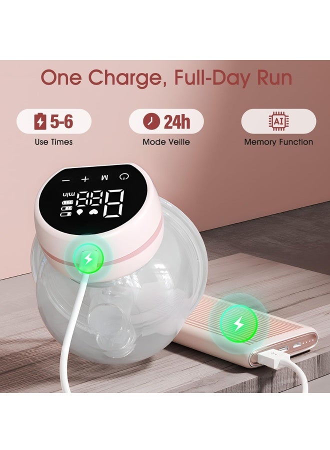 مضخة حليب كهربائية مزدوجة قابلة لإعادة الشحن، محمولة مع شاشة LED، 9 مستويات شفط، 3 أوضاع تشغيل، سيليكون بدرجة غذائية وخالية من BPA - Image 5