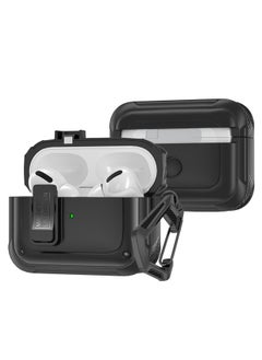 Suitable For Airpodspro2 Headphone Case For Apple Pro2 Generation Protective Case 4 Generation Bluetooth Case Airpods4 Protective Case-Color:Metallic Black (no Magnetic Suction On The Back)-Applicable Model:Airpods Pro/pro2 Generation