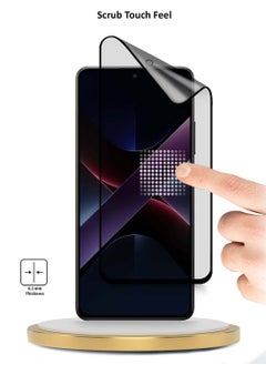 Wtech Xiaomi Poco X7 Pro 5G 2025 Premium Nano Ceramic Full Glue Full Cover Matte Flexible Screen Protector (MSCNMN) - Clear/Black  - Image 3