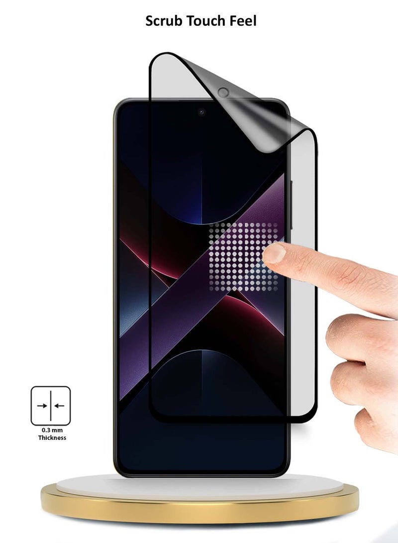 Wtech Xiaomi Poco X7 Pro 5G 2025 Premium Nano Ceramic Full Glue Full Cover Matte Flexible Screen Protector (MSCNMN) - Clear/Black - Image 3