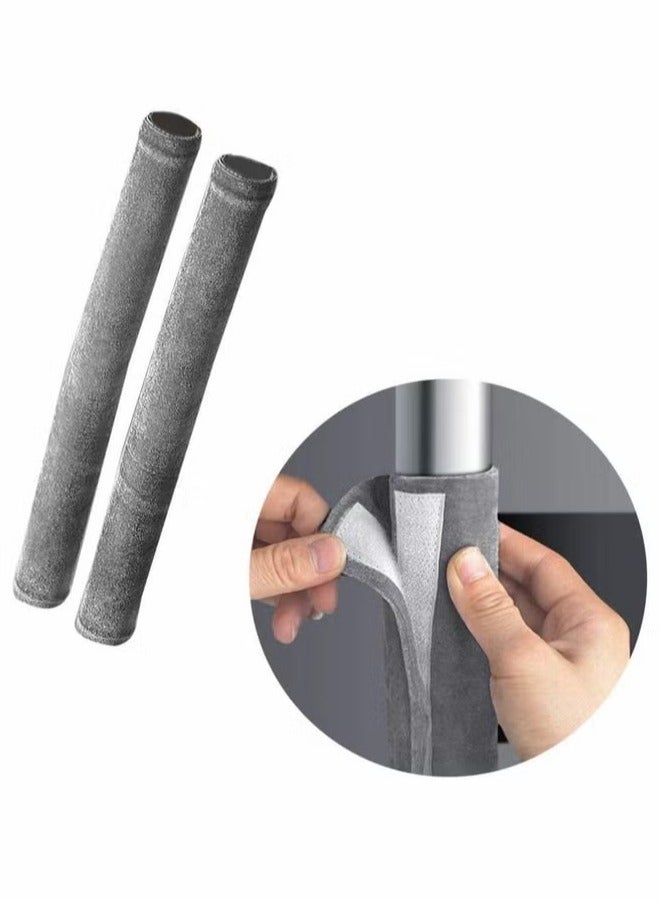 ح واحة غطاء مقبض باب الثلاجة، مقابض ثلاجة بلون واحد، قفازات واقية مانعة للانزلاق، أغطية لأجهزة المطبخ (رمادي فاتح) - Image 3