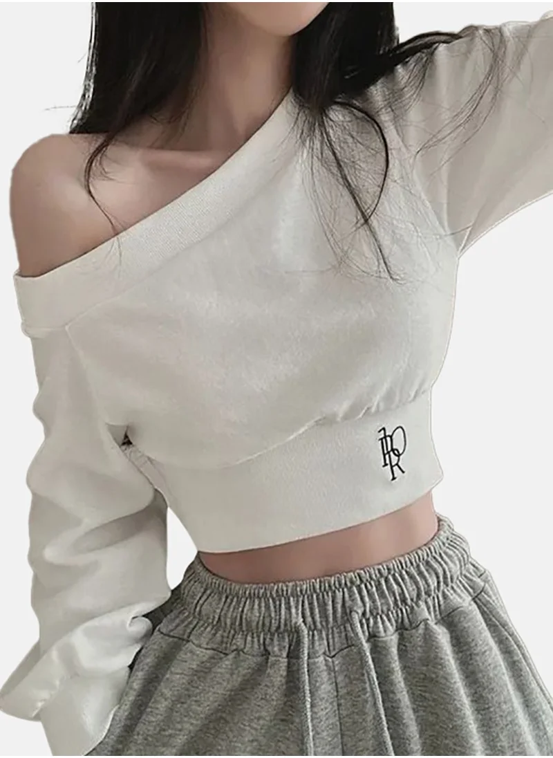 YUNIQEE One Shoulder Cold-Shoulder Top