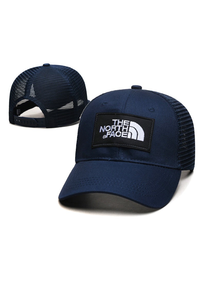 THE NORTH FACE قبعة شاحنة زرقاء داكنة من ذا نورث فيس مع شعار مميز