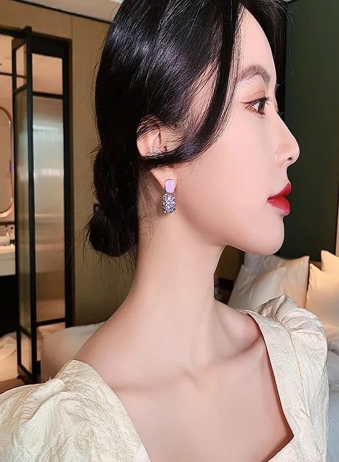xinxingin 3 Pairs Purple Earrings for Women Stylish, Black and White Earrings, Fashionable Minimalist Stud Earrings for Sensitive Ears, Elegant Jewelry for Everyday Wear and Special Occasions, ( Purple+Black+White) - Image 5