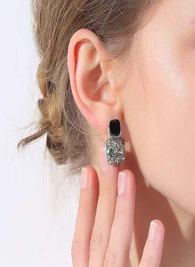 xinxingin 3 Pairs Purple Earrings for Women Stylish, Black and White Earrings, Fashionable Minimalist Stud Earrings for Sensitive Ears, Elegant Jewelry for Everyday Wear and Special Occasions, ( Purple+Black+White) - Image 4