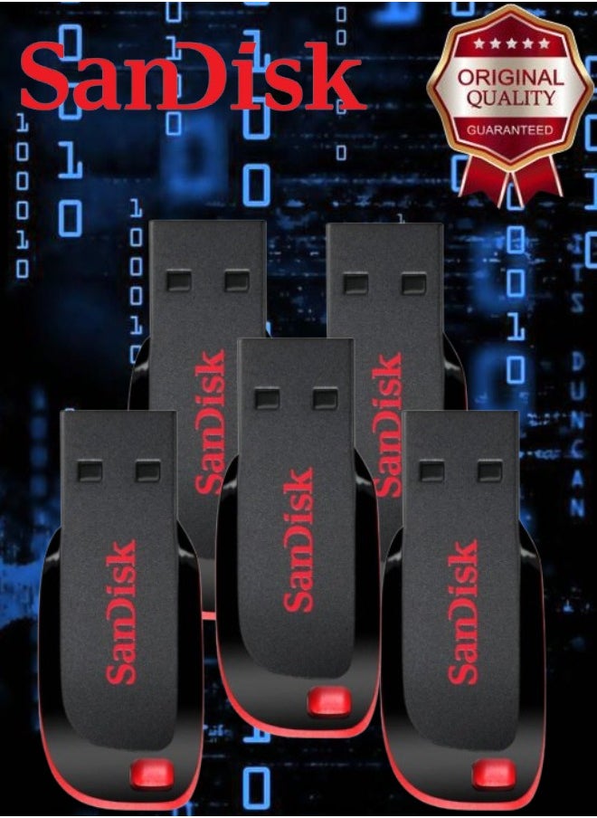 Sandisk 5 Pieces Sandisk Cruzer Blade USB 2.0 Flash Drive 16 GB  - Image 1
