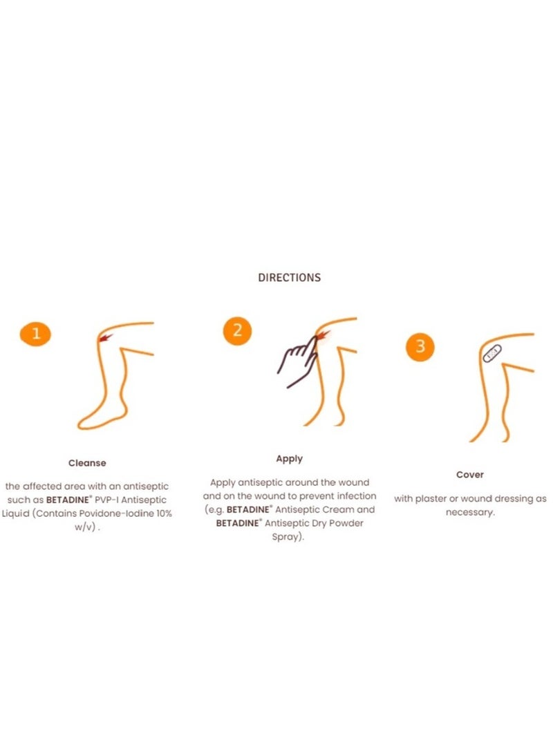 Betadine Multi-Use Wound Disinfectant For Treatment And Prevention Of Infection in Wounds, Injuries And Burns, Germ Killer And Sterilizer, 55 Grams - Image 3