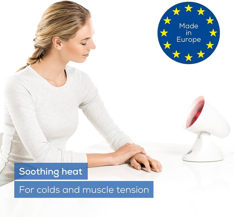 Beurer IL35 Infrared Heat Lamp Soothing Heat For Colds And Muscle Tension Infrared Therapy For Improved Blood Circulation With 3Level Treatment Timer 100 UV Blocker Medical Device - Image 2