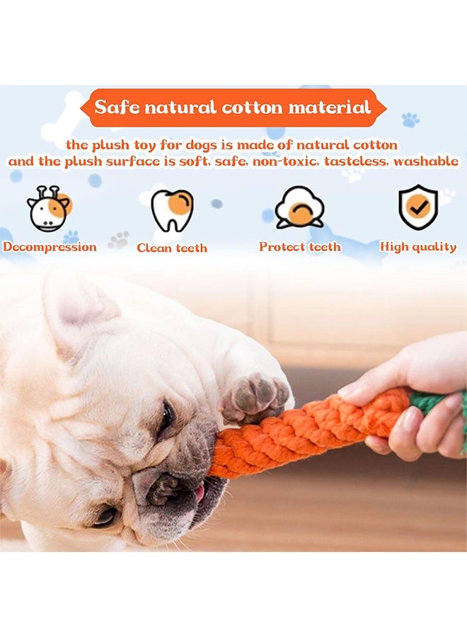 ألعاب مضغ للجراء، ألعاب مضغ للكلاب، ألعاب تفاعلية متينة غير قابلة للتدمير للكلاب، حبل من القطن الطبيعي 100% للكلاب الصغيرة والمتوسطة (3 قطع) - Image 3