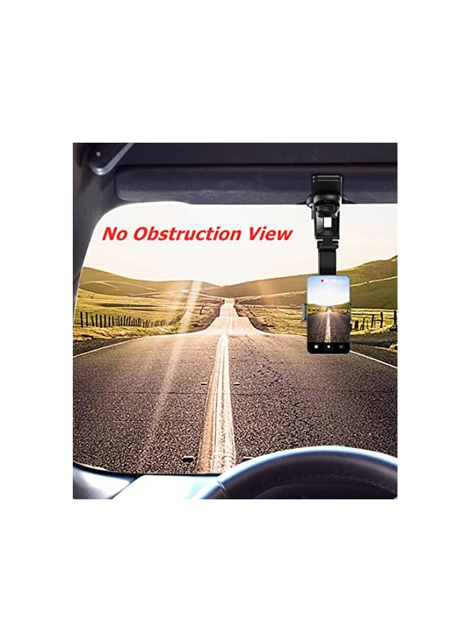 HIYITKS Visor Car Phone Holder Mount Multifunctional Cell Phone Stand HIYITKS Universal Adjustable Arm Cradles Car Holder Mount Phone Car Clip Mount for Sun Visor Rearview Mirror Steering Wheel (Green) - Image 3