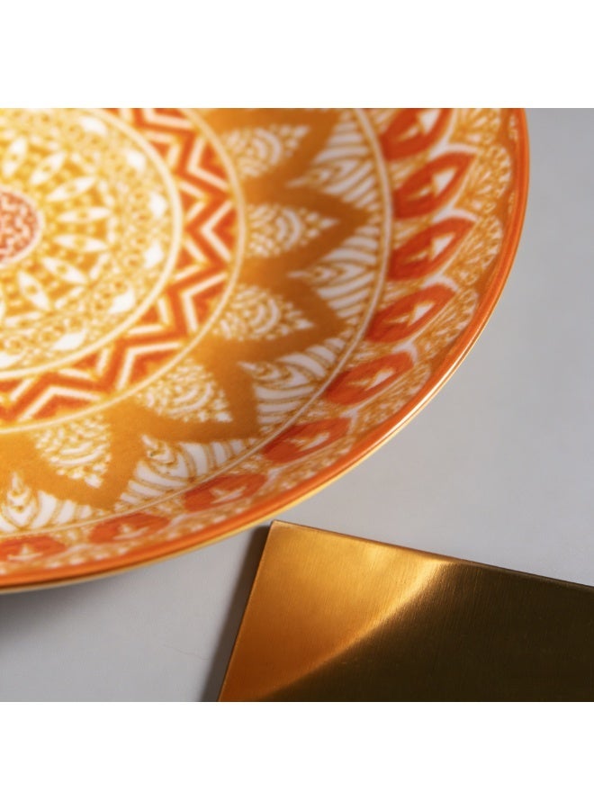 أطباق سيراميك أنيقة 8 بوصات طبق دائري عميق فخم عصري بالرسم اليدوي تحت الطلاء بأسلوب بوهمي مناسب للمطاعم والخبز - Image 5