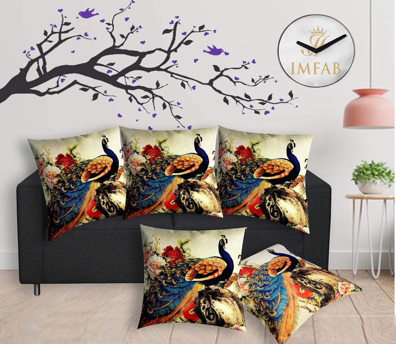 IM FAB IMFAB Set of 5 Decorative Hand Made Jute Throw/Pillow Cushion Covers - (16 X 16 INCHES) - Image 2