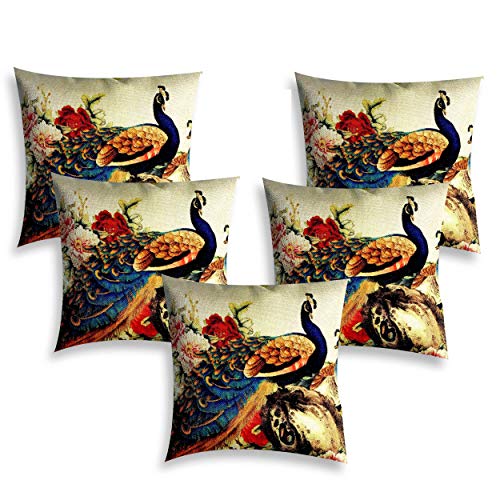 IM FAB IMFAB Set of 5 Decorative Hand Made Jute Throw/Pillow Cushion Covers - (16 X 16 INCHES) - Image 1