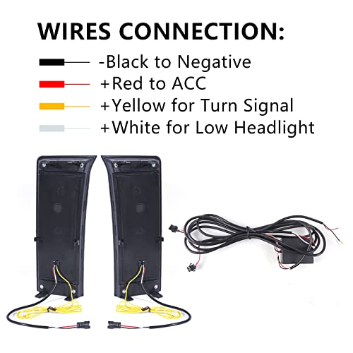 TBHOO LED Daytime Running Lights For 2022 2023 2024 Tundra Fog Lights Toyota tundra CrewMax SR SR5 Limited DRL fog lights Assemblies Replacement black lens (DRL2) - Image 3