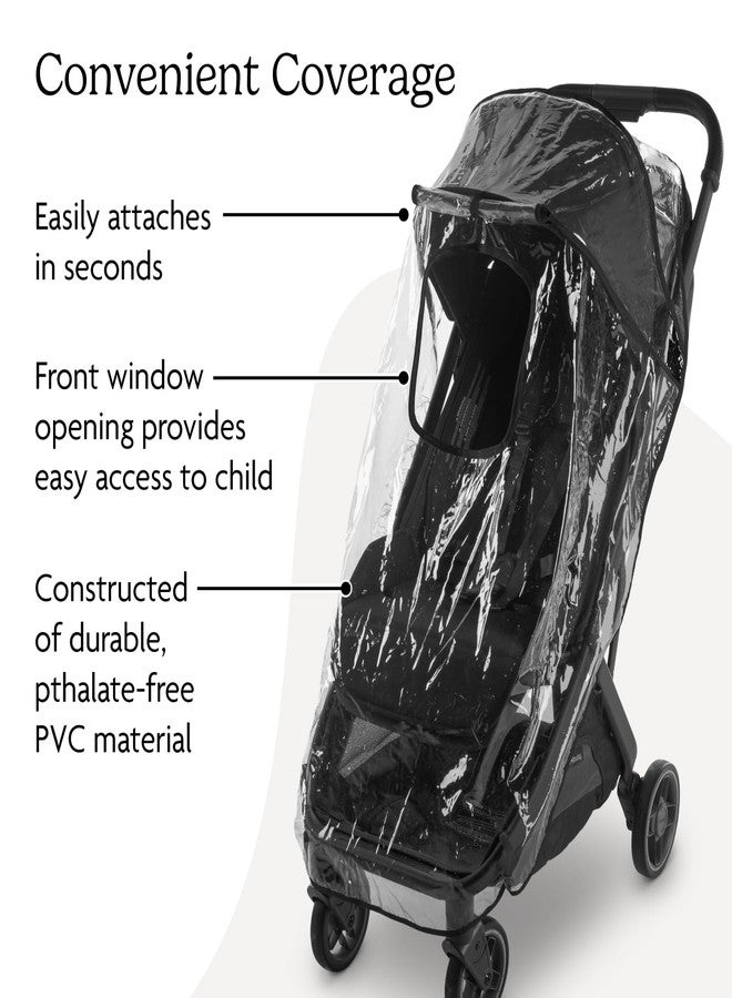 UPPAbaby Minu V3 Rain Shield - Waterproof and Windproof Coverage - Ventilated Design - Quick Attachment - Easy Access to Child - Image 3