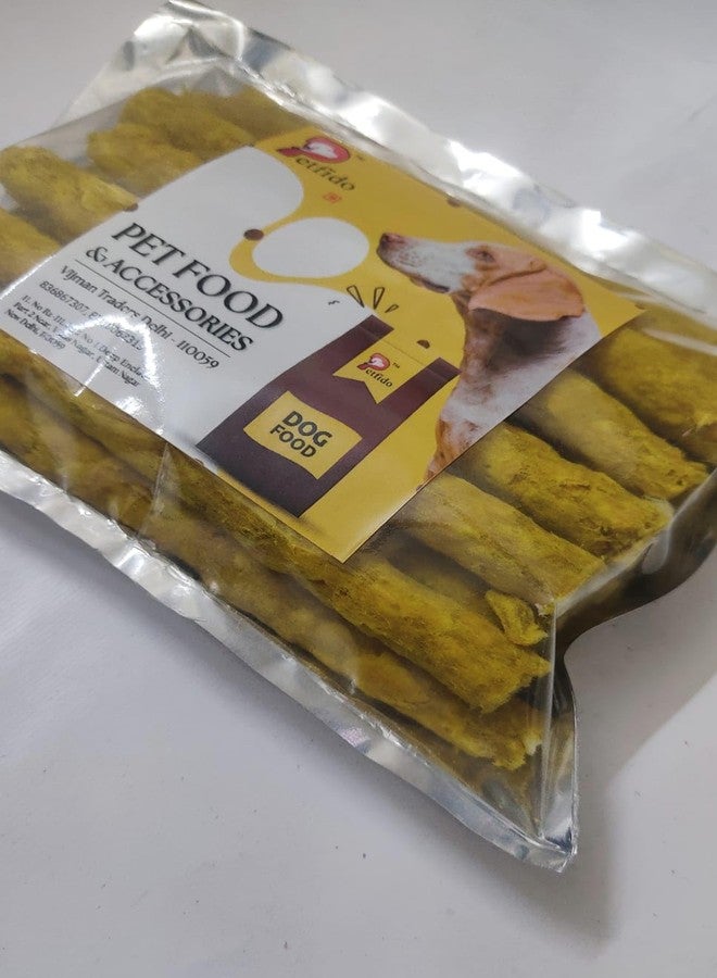 مجموعة بيتفيدو كومبو: ٥٠٠ غرام من أعواد المضغ بنكهة الدجاج + ١٠٠ غرام من أعواد المضغ المصنوعة من الجلد الخام الملتوي، سهلة الهضم وغنية بالبروتين، أعواد مضغ بيضاء للكلاب والجراء - Image 3
