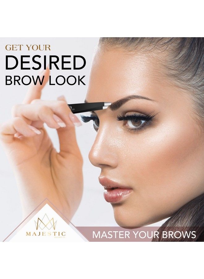 Majestic Bombay Slant Tweezers For Women And Men Splinter Ticks Facial Eyebrows And Ingrown Hair Removalsharp Needle Nose Surgical Tweezers Precision Best Tweezers For Chin Hair And Plucking - Image 4