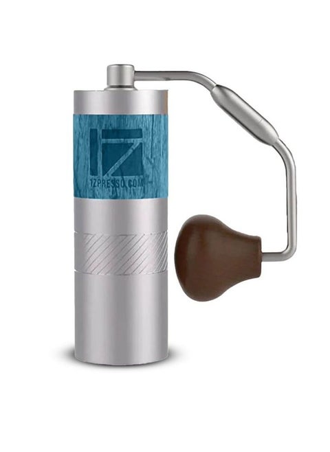 Q2 S Manual Coffee Grinder Heptagonal Version Foldable Handle Mini Slim Travel Sized Fits in the plunger of AeroPress