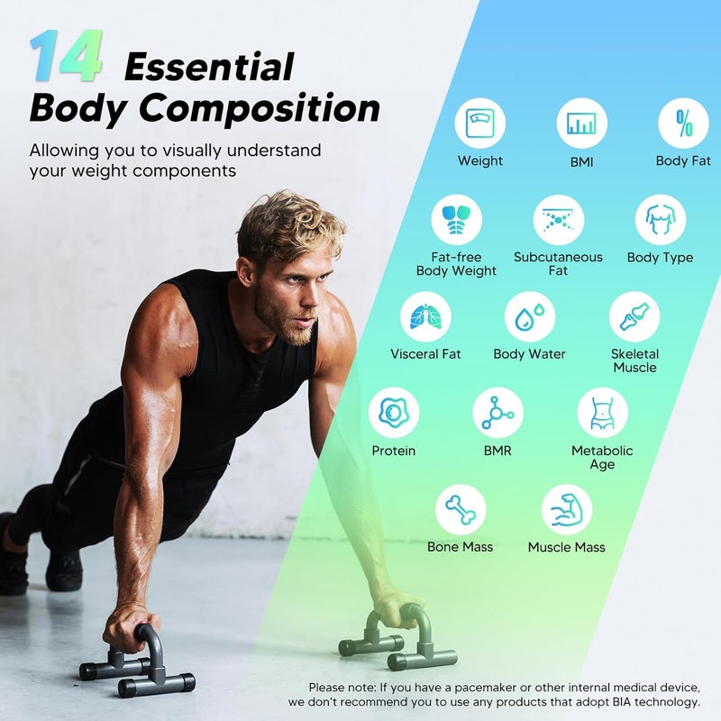 Arboleaf Smart Weight Scale with BMI, Body Fat, Muscle Mass, 14 Body Composition Metrics, 500lbs , Large LED Display - Image 4