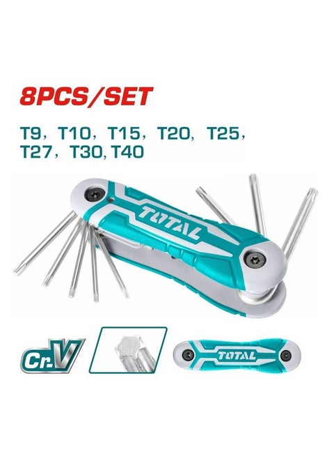 Premium Quality  Torx Key Set Combination Tools Set, 8 Keys Torx Keys Set -THT1061846 By TOTAL