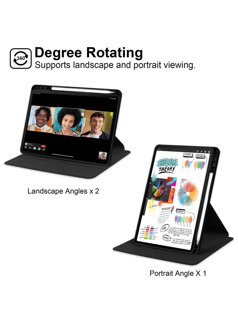 For Huawei Matepad SE 11-Inch 2024 PU Leather Soft Back Stand Smart Tablet Cover Case with Pencil Holder Black - Image 3