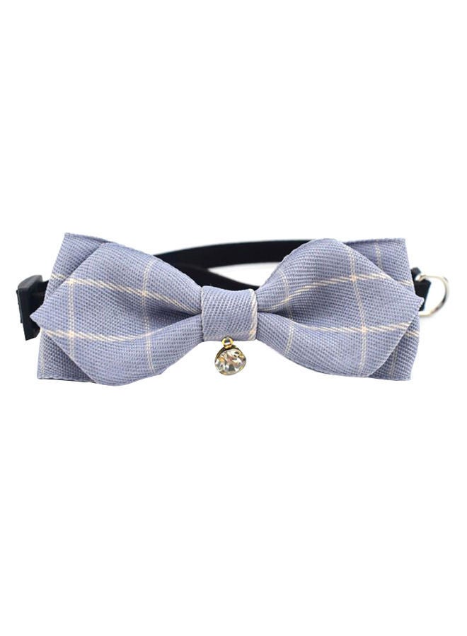 NIBEMINENT Adjustable Bowtie With Bell For Pet Blue