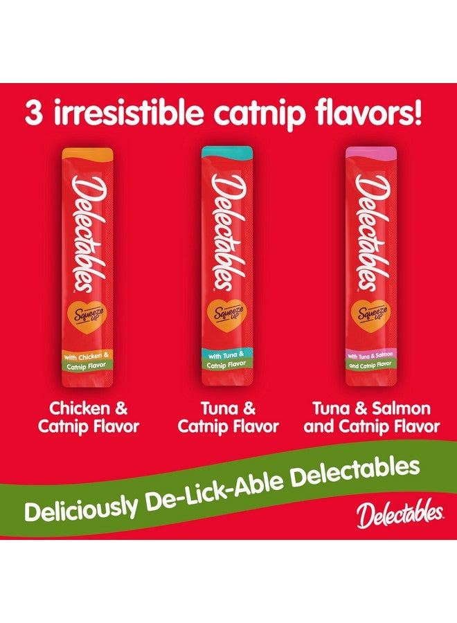 Hartz Delectables Squeeze Up Creamy Squeezable Puree, Lickable Wet Cat Treats, Grain Free, No Added Fillers, No By-Products, No Added Preservatives, 0.5 Ounces Tube Chicken with Catnip, 32 Tubes Total - Image 2