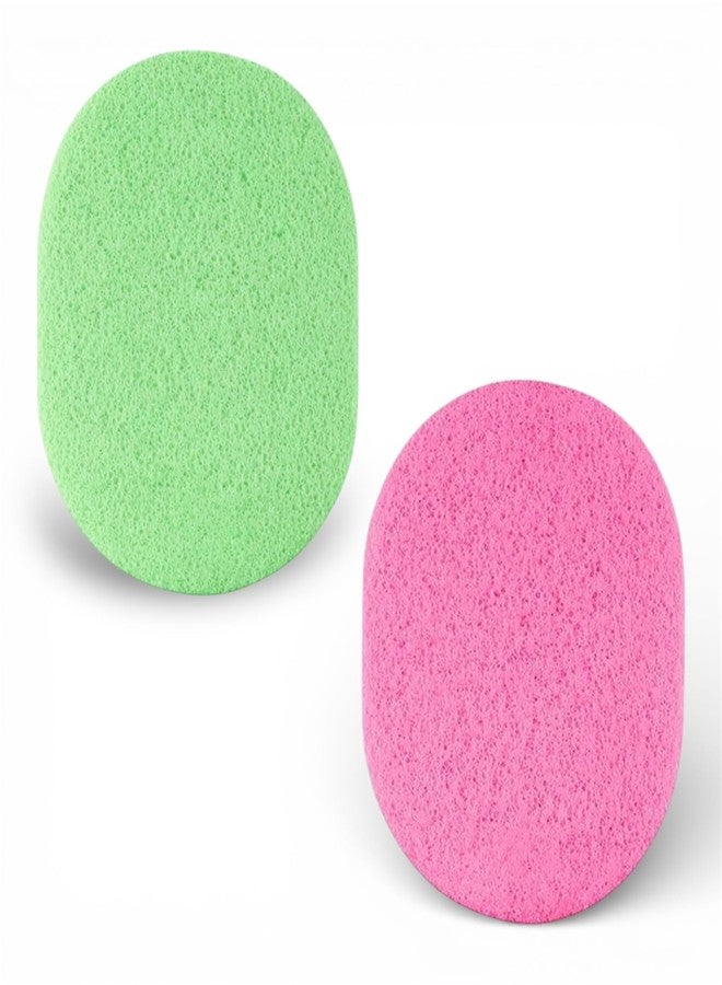 Keli 2 Pcs Facial Cleansing Sponge Puff for Deep Face Cleaning, Soft & Gentle Exfoliating Wash Reusable Sponge Pad for All Skin Types, Makeup Removal & Daily Skincare (Multicolor) - Image 1