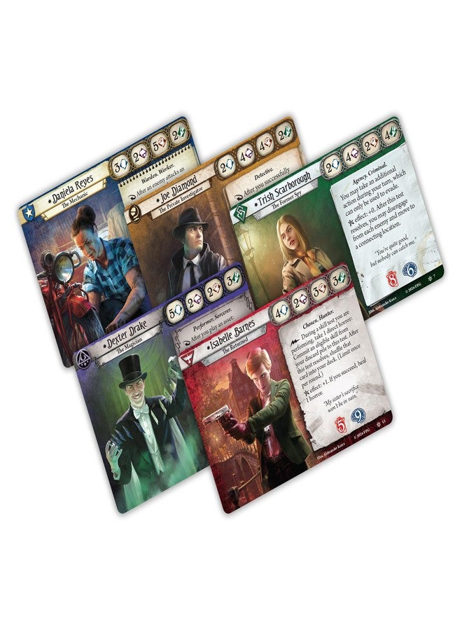أسمودي مجموعة Asmodee Arkham Horror: The Card Game Chapter Two CORE - لعبة بطاقات تعاونية مليئة بالغموض والإثارة مع محققين جدد وحملة من 3 سيناريوهات، للأعمار من 14 عامًا فما فوق، من 1 إلى 4 لاعبين، مدة اللعب 90 دقيقة - Image 3
