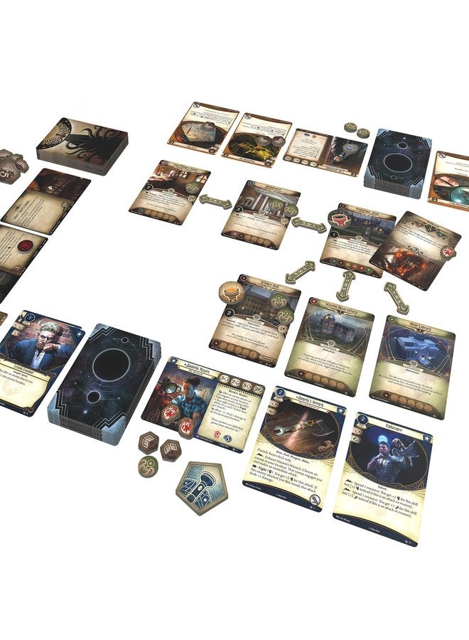 أسمودي مجموعة Asmodee Arkham Horror: The Card Game Chapter Two CORE - لعبة بطاقات تعاونية مليئة بالغموض والإثارة مع محققين جدد وحملة من 3 سيناريوهات، للأعمار من 14 عامًا فما فوق، من 1 إلى 4 لاعبين، مدة اللعب 90 دقيقة - Image 4