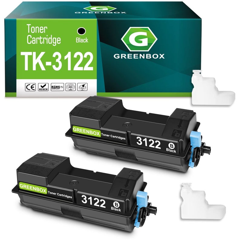GREENBOX Compatible Toner Cartridge Replacement for TK3122 TK3122 1T02L10US0 for Ecosys FS4200DN M3550idn Printer 2Pack Black