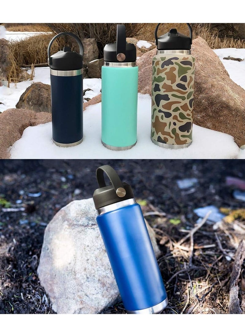 KASTWAVE - Straw lid for Yeti Rambler Water Bottle 18 26 36 64 oz, Replacement Cap Straw Cap for RTIC and Yeti Bottle, Lid with 2 Straws and 1 Brush and Flexible Handle - Image 1