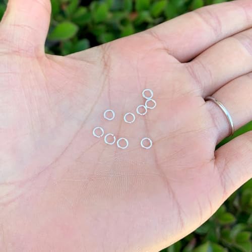 Adabele 50pcs Adabele Authentic 925 Sterling Silver Open Jump Rings 6mm (0.24 inch) O Ring Connector (Wire 0.6mm/22 Gauge) for DIY Craft Jewelry Making SS75-6 - Image 2